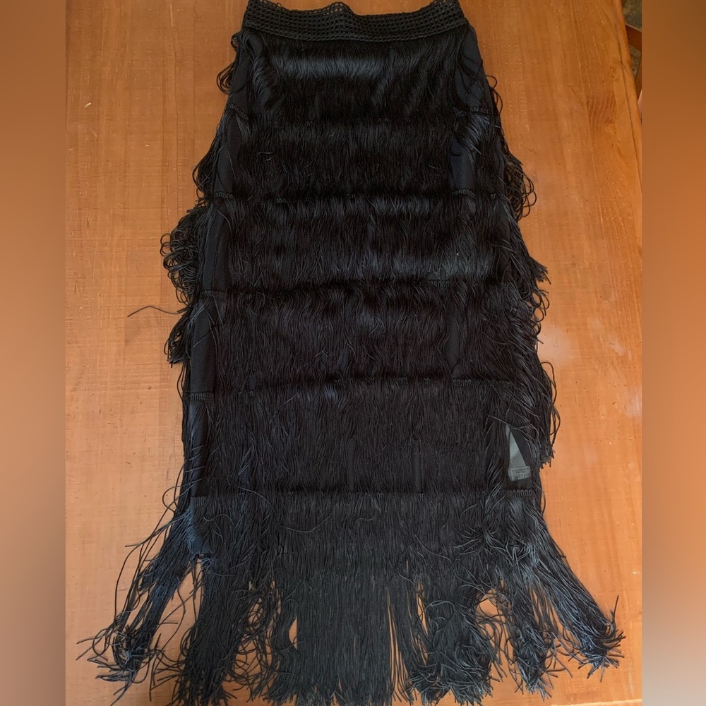 Fringe Midi Skirt